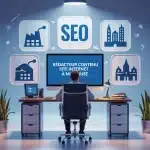 rédacteur contenu site internet mulhouse devant ordinateur