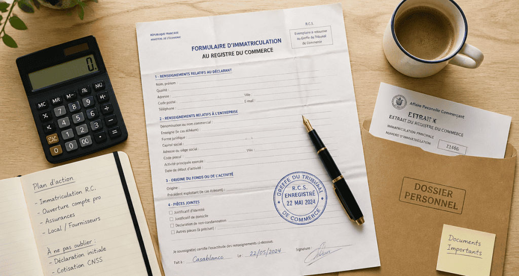 affaire personnelle commerçant formulaire immatriculation