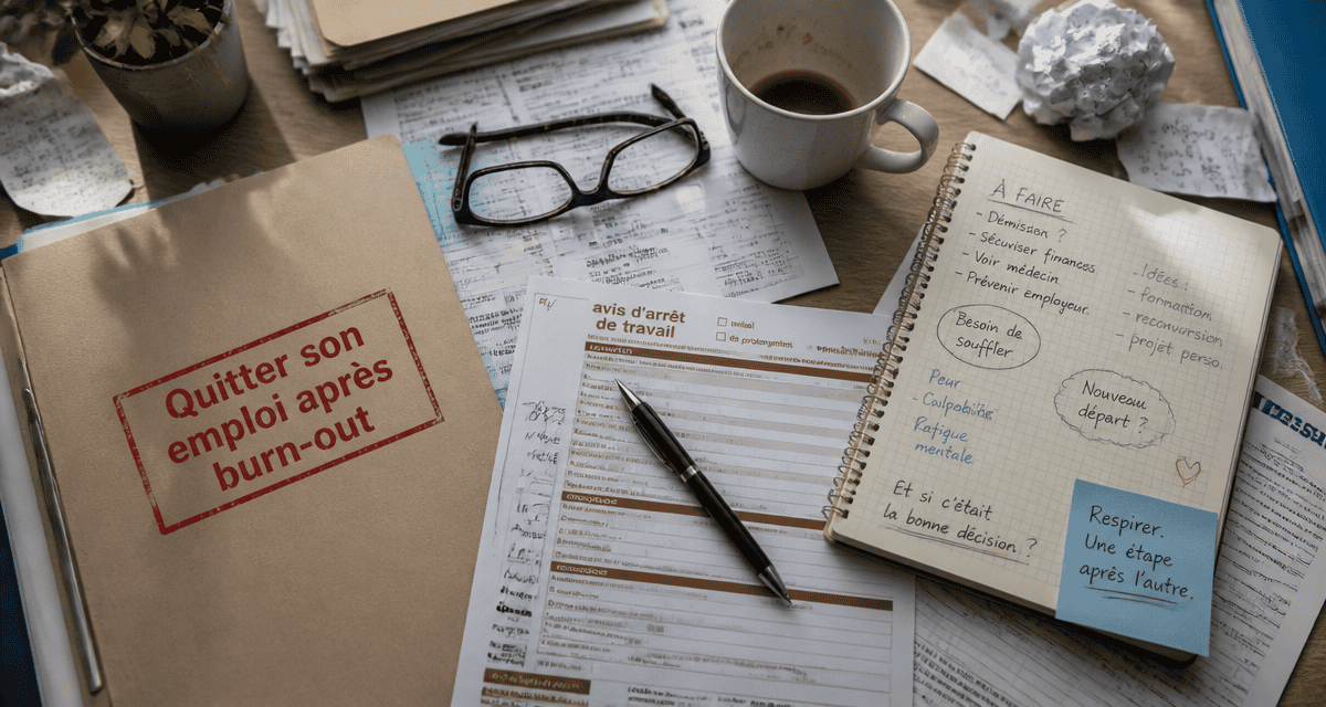burn out quitter son emploi bureau documents