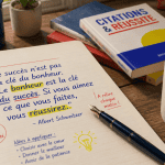 citation sur la réussite carnet manuscrit
