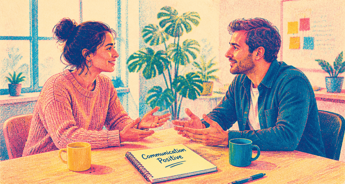 communication positive entre collègues en réunion