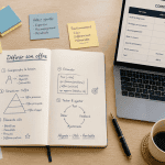 définir son offre sur bureau avec carnet et schémas