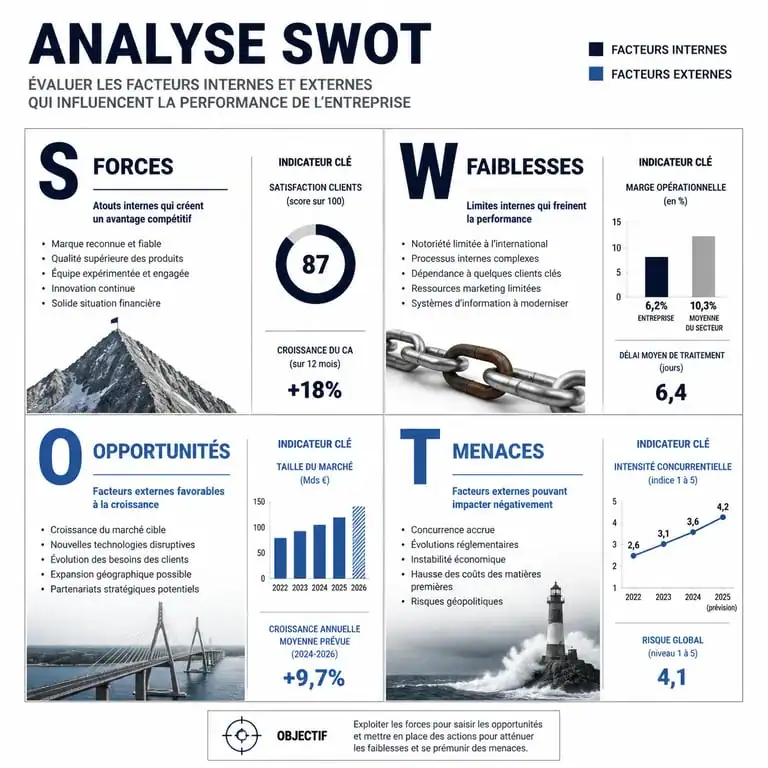 Matrice SWOT personnelle pour le développement de carrière