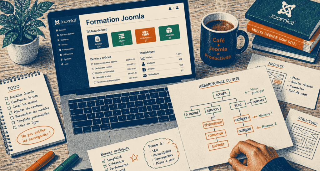 formation joomla interface ordinateur