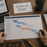 gestion de projet métier diagramme Gantt et dashboard