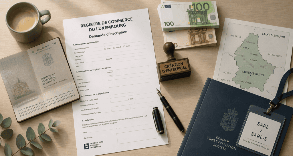 ouvrir entreprise Luxembourg, bureau et documents officiels