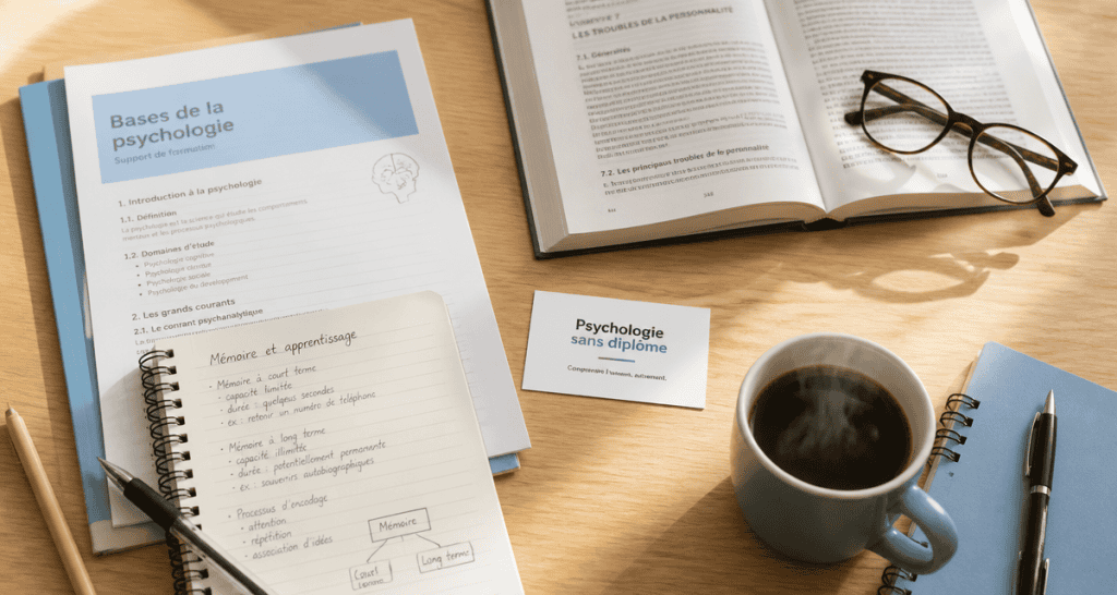 bureau psychologie sans diplome documents carnet café