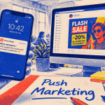 push marketing notification smartphone open space