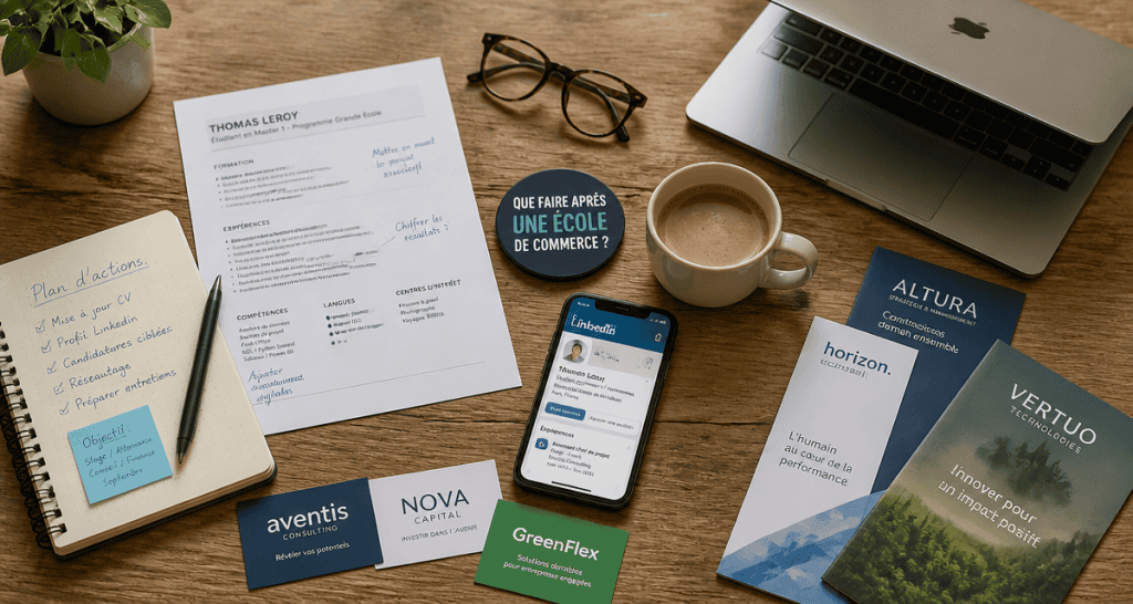 que faire après une école de commerce CV LinkedIn