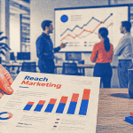 graphique reach marketing en open space