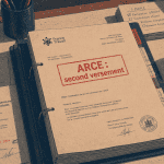 refus deuxieme versement arce dossier sur bureau
