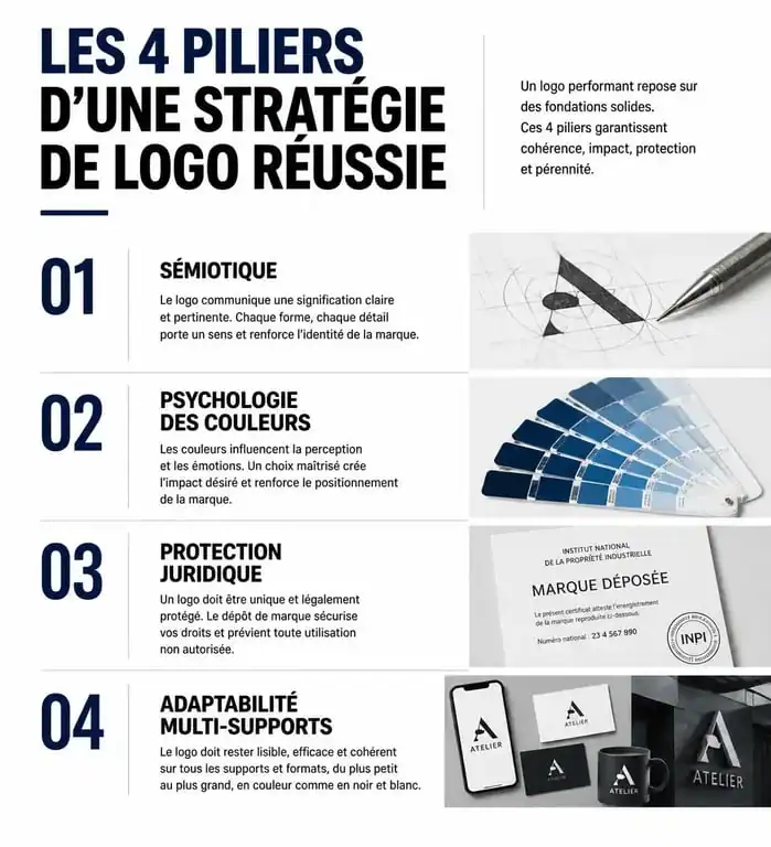 Infographie sur les stratégies logo et le branding efficace