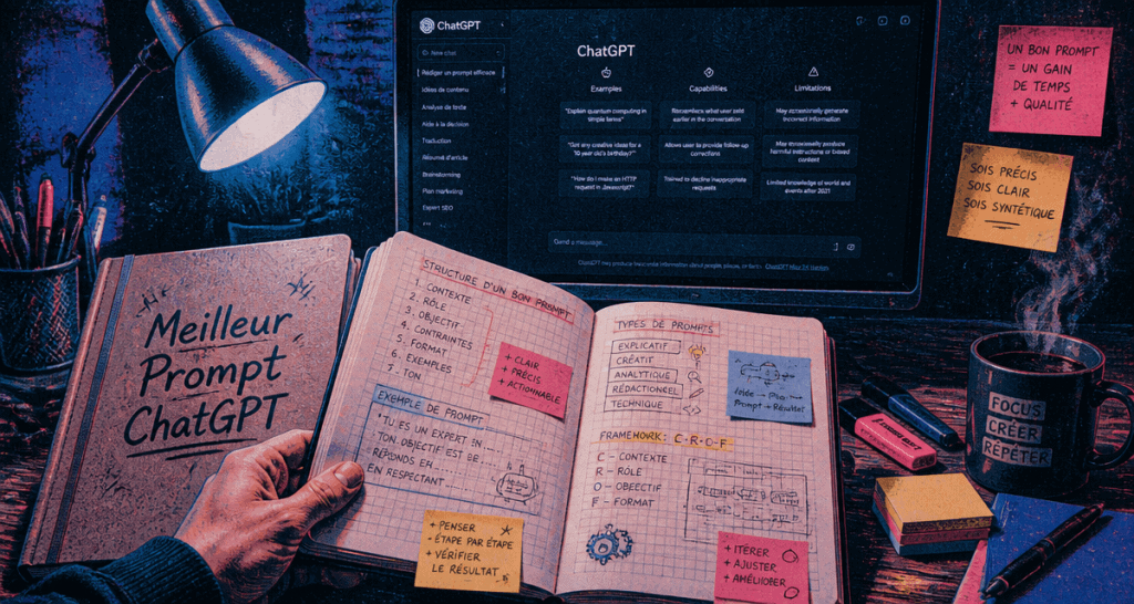 meilleur prompt chatgpt carnet notes et écran