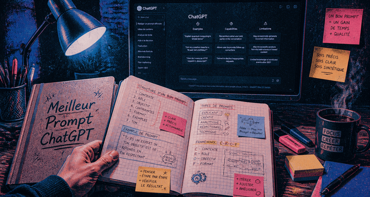 meilleur prompt chatgpt carnet notes et écran