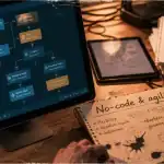 Outils no code : workflow no-code sur écran, glisser-déposer
