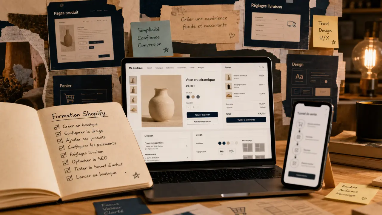 Formation Shopify en visio ou coaching : lancer une boutique en 8h