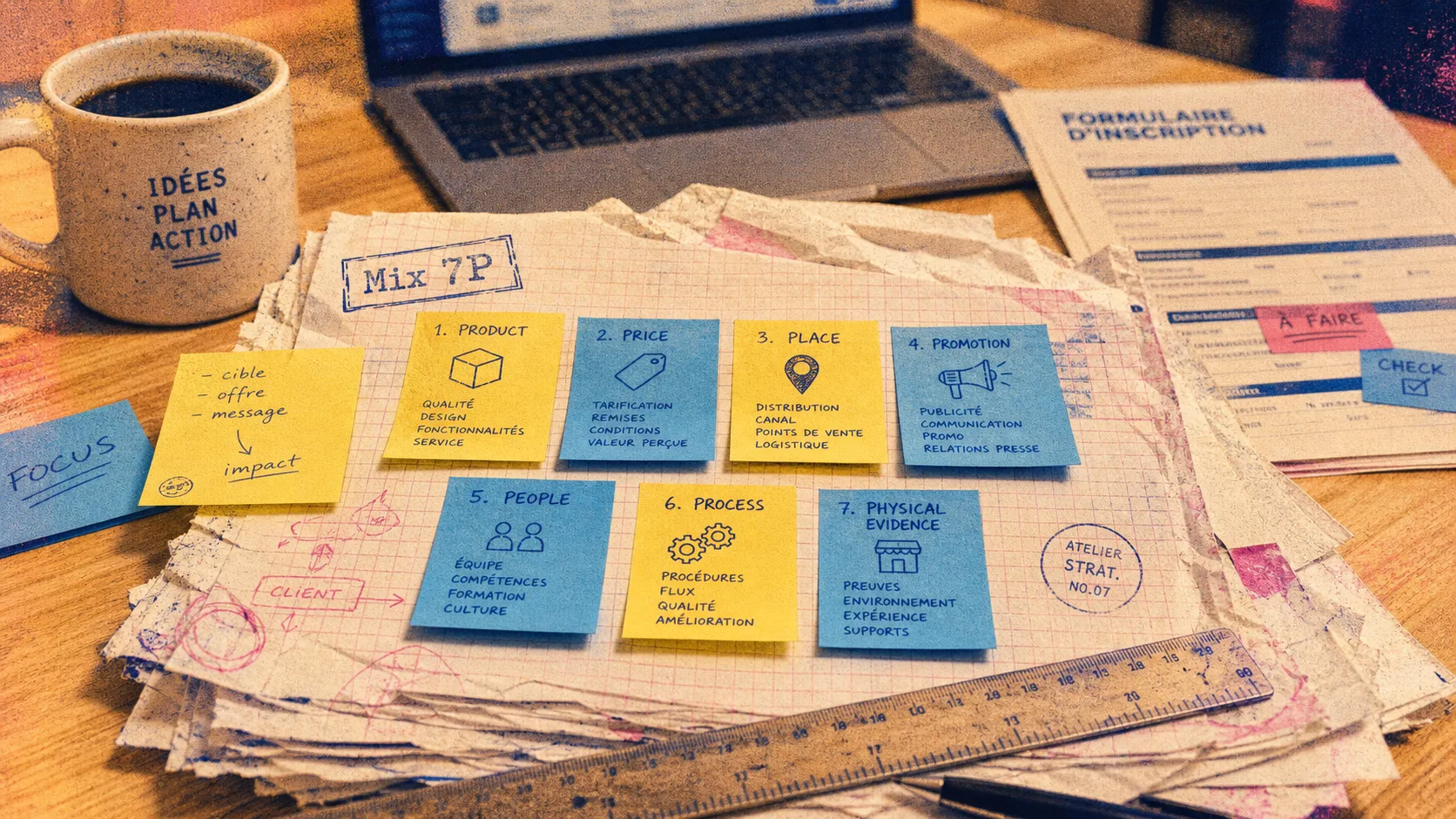 mix marketing 7p pour le marketing des services : 7P