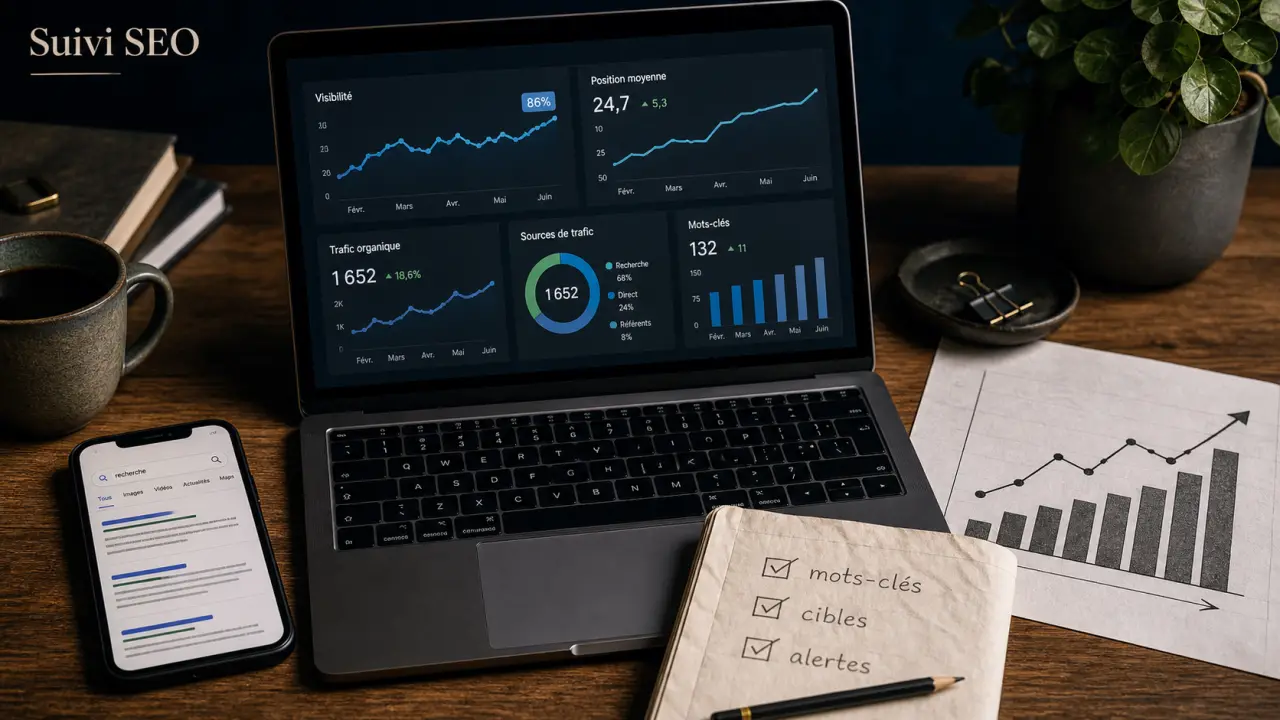 Outil positionnement seo : suivi position moyenne et alertes SEO