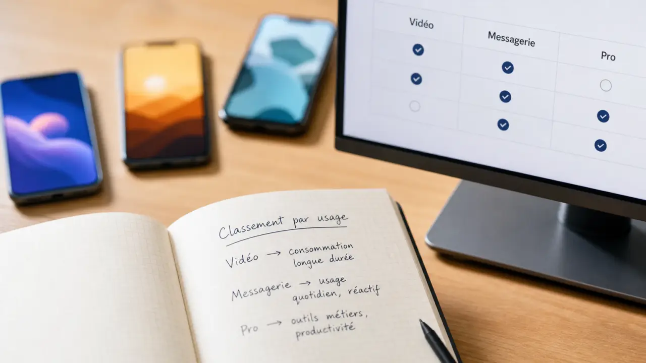 Reseau sociaux liste : classement par usage