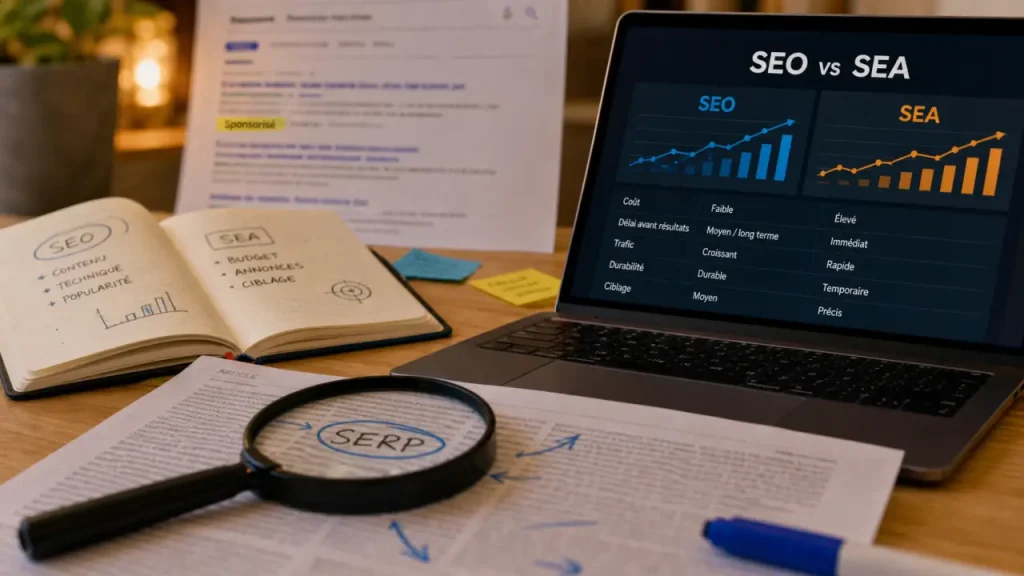 SEO vs SEA : choisir le levier d&rsquo;acquisition adapté à vos objectifs de croissance