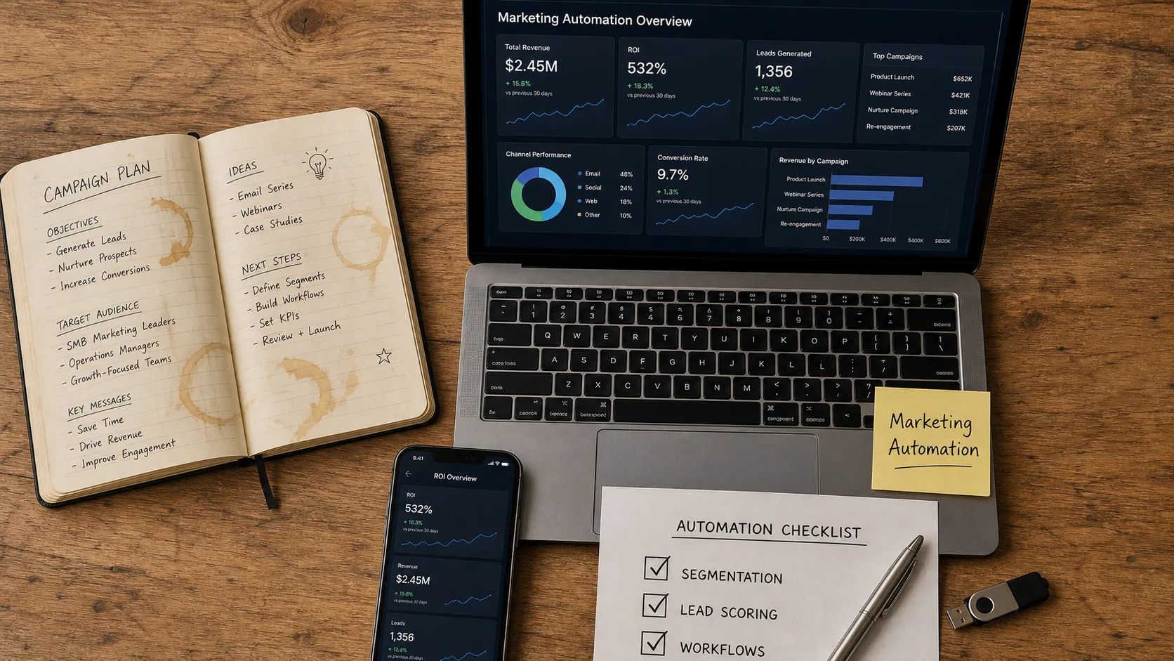 Solution marketing automation : emails, lead scoring et CRM