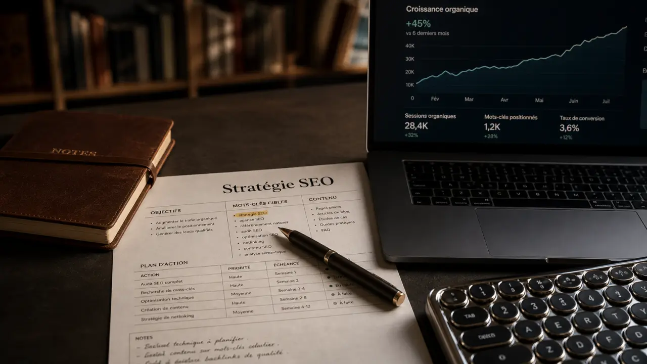 Stratégie de contenu seo avec objectifs SMART, personas et ROI