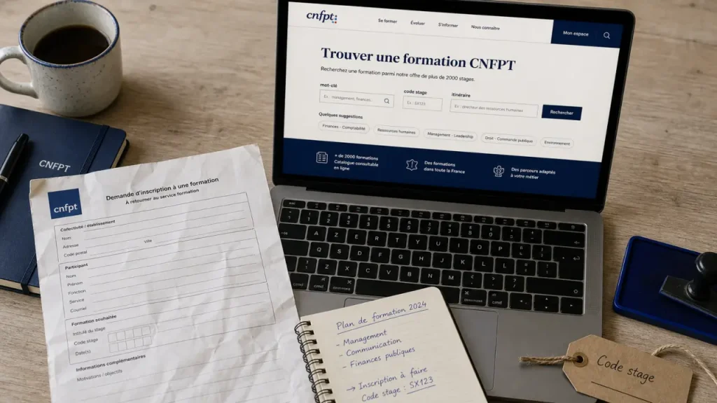 Code stage, mot-clé, itinéraire ou cycle : quelle formation CNFPT chercher d’abord ?