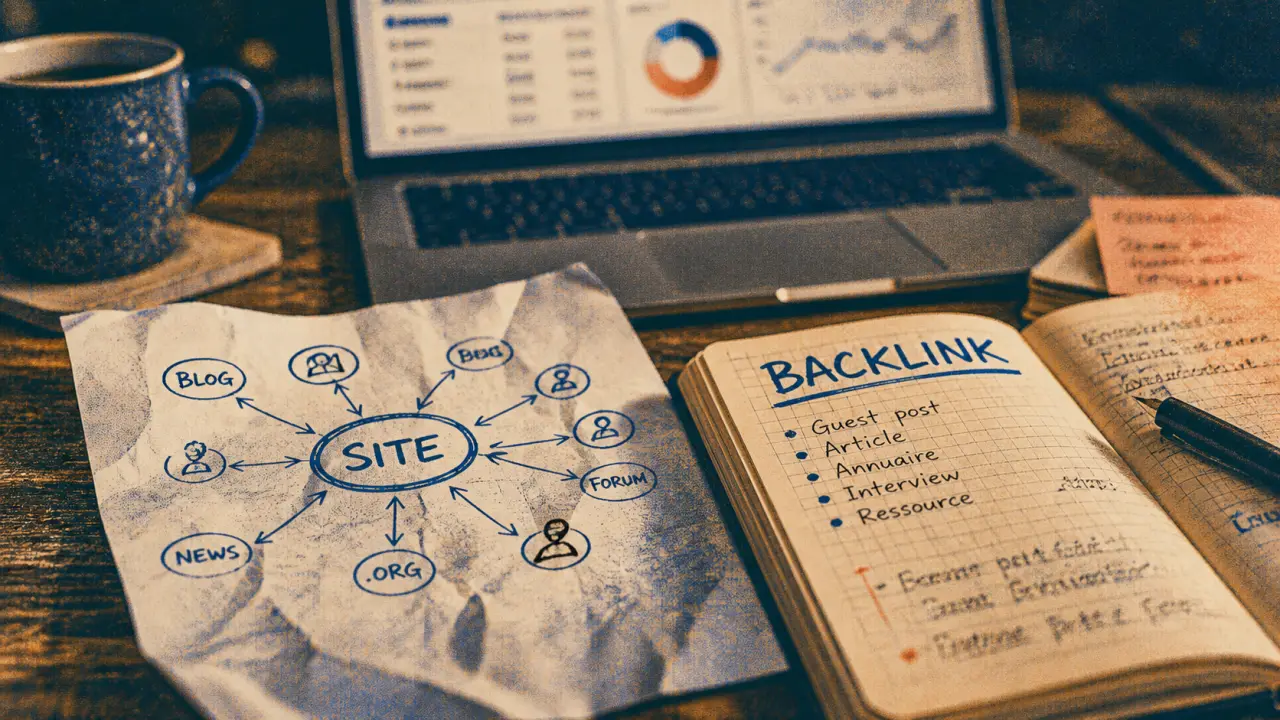 Liens entrants et valeur d’un backlink sur tableau SEO