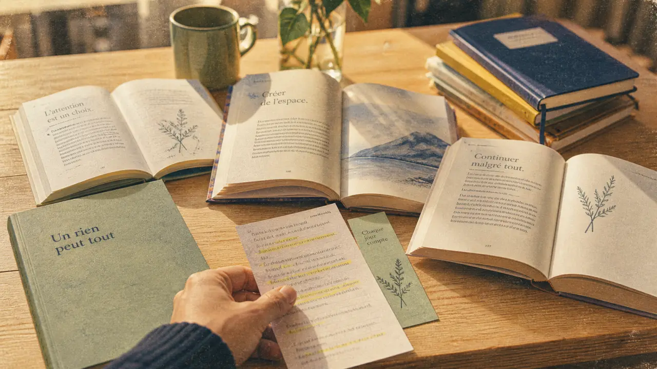 Meilleure livre de développement personnel : habitudes ou confiance, livres sur table bois
