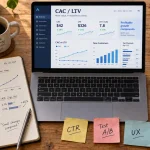 Comment faire du marketing digital : tableau CAC LTV et formulaire de conversion
