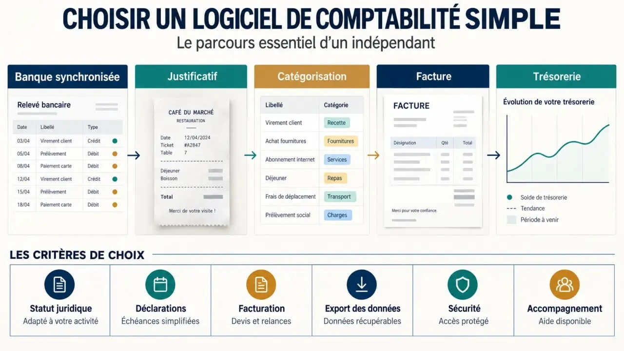 Logiciel comptabilité simple : critères de choix et parcours de gestion au quotidien
