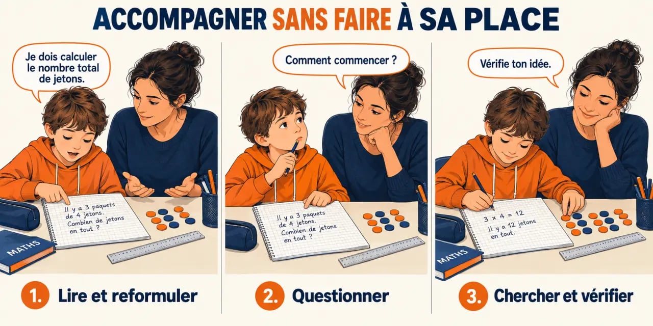 Comment accompagner efficacement son enfant dans ses devoirs de mathématiques sans faire à sa place