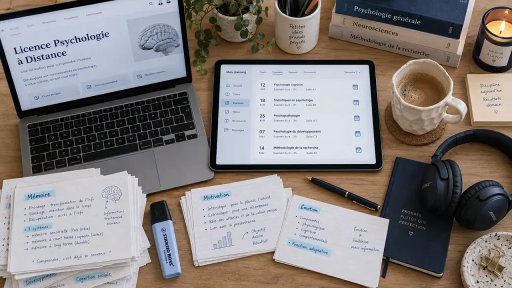 Une licence de psychologie à distance n’est pas toujours 100 % en ligne