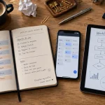 Logiciel de productivité : Pomodoro et Kanban sur smartphone et carnet
