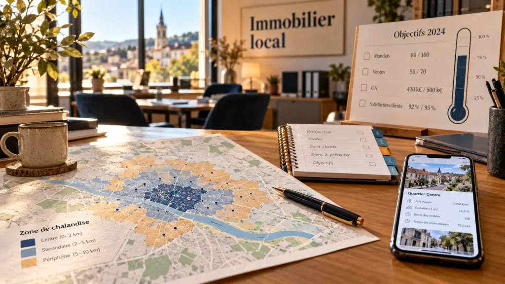 Une stratégie marketing immobilier efficace relie acquisition, confiance et mandats