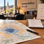 Stratégie marketing immobilier : carte de zone de chalandise et mandats en agence