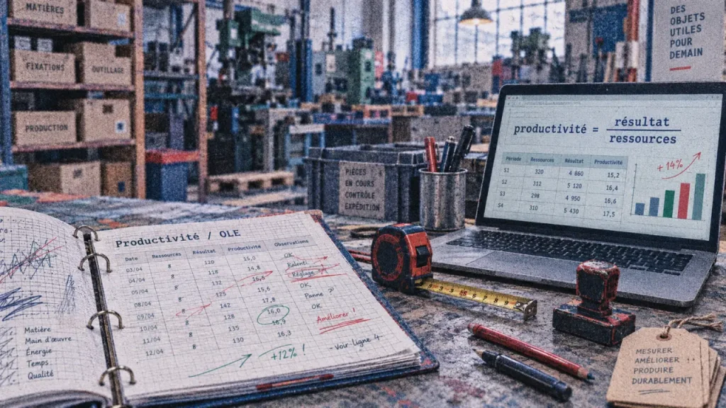 Calcul de productivité : le bon ratio révèle les retards, rebuts et temps morts